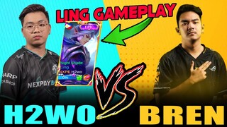 H2WO LING GAMEPLAY vs. BREN ESPORTS in RANK! ~ MOBILE LEGENDS