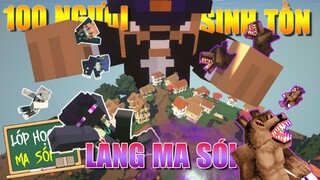 Minecraft LỚP HỌC MA SÓI 2 (Phần 2) #1- Mr Cà Rốt Thả 100 Người Vào Làng Ma Sói 🐺 vs 🏘️
