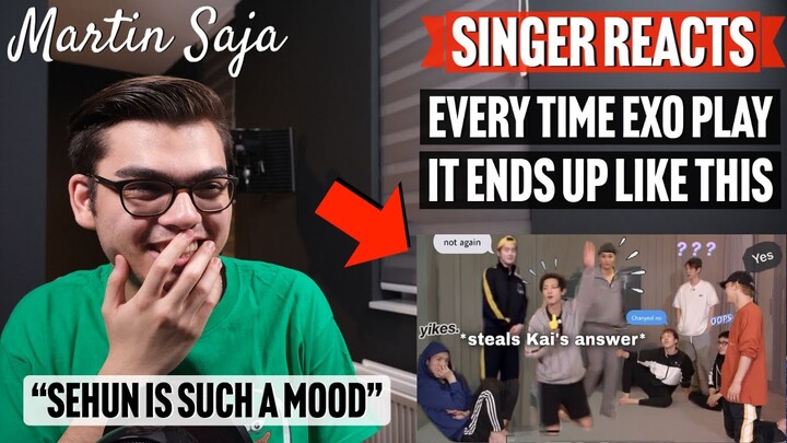 Singer Reacts every time EXO play a game it ends up like THIS | Martin Saja