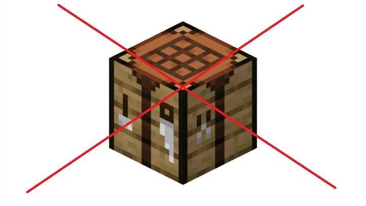 Cách giấu bàn chế tạo trong minecraft