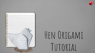 Paper Hen Origami Tutorial 🐔