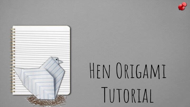 Paper Hen Origami Tutorial 🐔