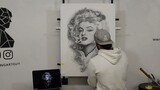 Kerajinan Tangan|Menggunakan Paku Menggambar Marilyn Monroe