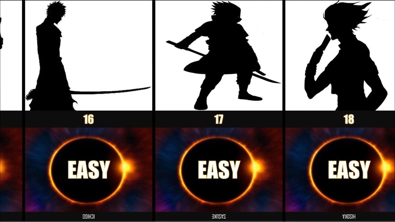 Guess the anime character by their silhouette [Hardcore edition] - Test