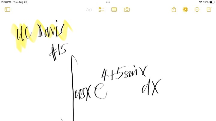 UC Davis #15:  cos(x) e^(4+5 sin(x)) dx