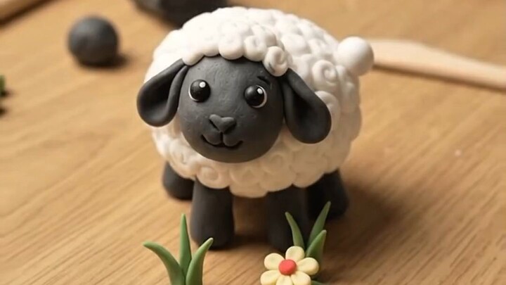 Cute Little Clay Sheep 🐑🌼 | Miniature Clay Art