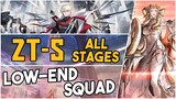 All ZT-S Stages + Challenge Mode | Low End Squad |【Arknights】