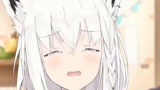 Fubuki's reaction when she was told that she didn't have an F cup [Shirakami Fubuki] [Chinese subtit