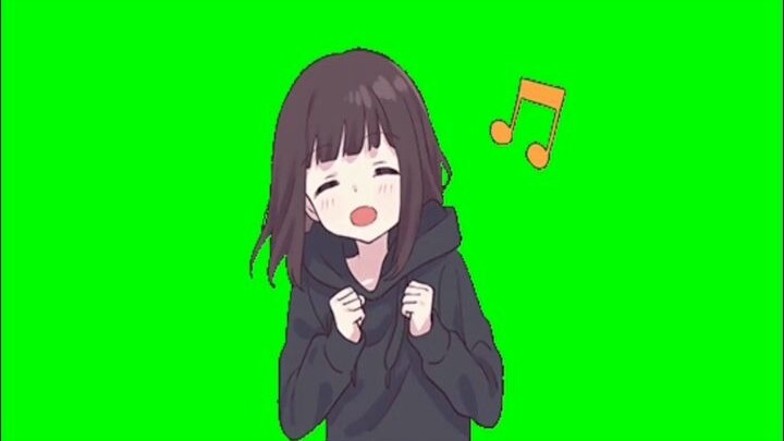 Anime Beautiful Girl Special Effects Green Screen Material Sharing