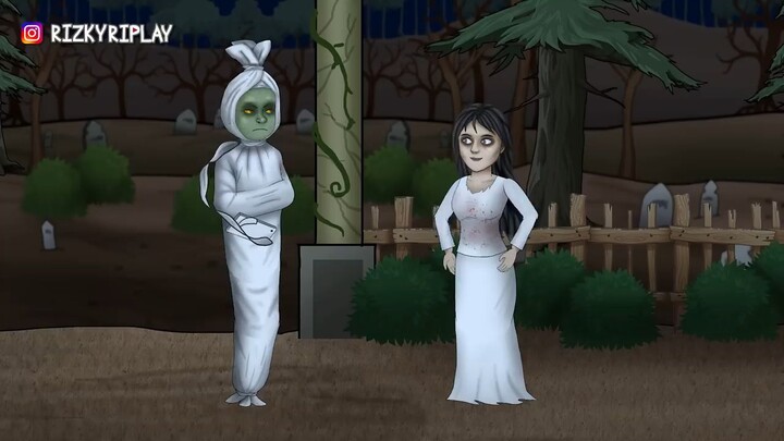 Misteri Anak Menangis di Kuburan 1 #HORORKOMEDI | Kartun Hantu Lucu Pocong & Kunti