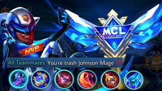 JOHNSON FULL MAGE BUILD!! | SOLO MCL TOURNAMENT WITH TRASHTALKER TEAM 🔥 ~ Mobile Legends: Bang Bang