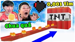 0,001 Máu Để Parkour VINH Thua, Bị VIỆT ANH Cho Ăn Chanh Muối Chua Quá Luôn - MINECRAFT THỬ THÁCH