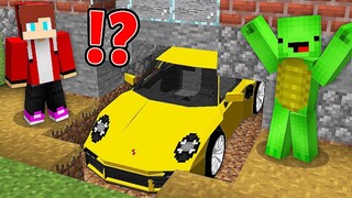 How JJ and Mikey Robbed House and Found RICH CAR in Minecraft? - Maizen