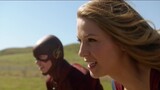 Who is the fastest in the Flash and Supergirl competition, who would have encountered the movie vers