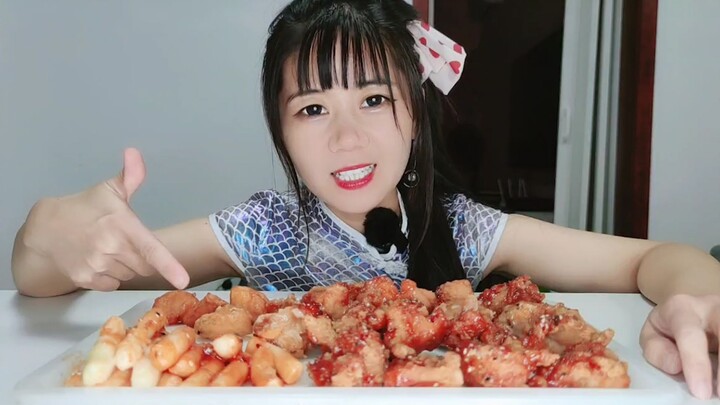 Korean sis does an eating show… but her Chinese is so obvious—she’s actually a Chinese imposter!