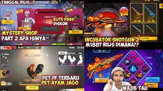 FREE FIRE❗MYSTERY SHOP PART 2,ELITE PASS DISKON,INCUBATOR SHOTGUN 2 M1887,TOP UP KATANA - KULGAR