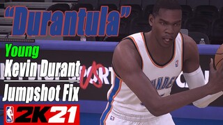 Young Kevin Durant Jumpshot Fix NBA2K21 with Side-by-Side Comparison