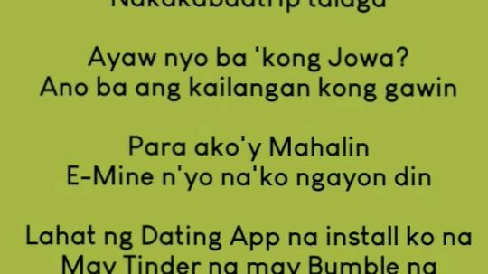mamamatay tayung single HAHA