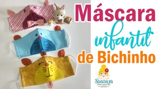 Máscara infantil de bichinho   #quarentena  #FicaEmCasa  #comigo