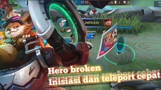 Nyobain hero baru ini !? ternyata sebroken ini!? teleport cepat!? inisiasi juga bisa | Mobile legend