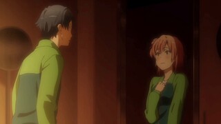 The famous scene of the Hikigaya couple "looking at each other affectionately"