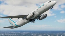 Takeoff airplane Airbus A320 with engine IAE V2500 in X-Plane 12