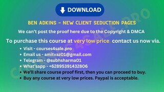 [https://Courses4sale.pro]Ben Adkins - New Client Seduction Pages