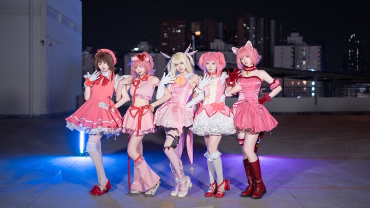 ✨ ليلة السحر الوردي تحلّ! معدل التزامن الكامل للفرقة الخماسية [القط المستعار ✖️ فتاة سحرية] رقصة طاق