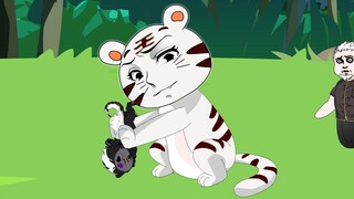 Tiger likes to listen to stories and asks people to tell him stories every day.