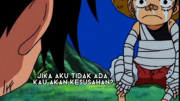 sendiri itu lebih menyakitkan dari pada luka -luffy