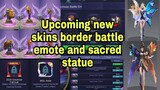 Upcoming new Skins, Border, Sacred Statue,  upcoming new coloured skins mlbb