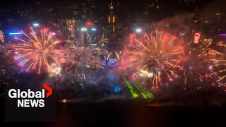 New Year's 2024: Hong Kong shows off biggest fireworks display to date