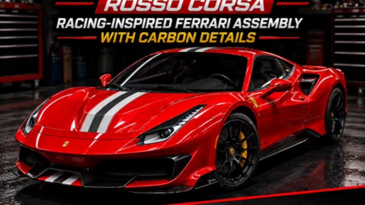 Building a Ferrari 488 Pista in Miniature 🔥 | Rosso Corsa & Carbon Details