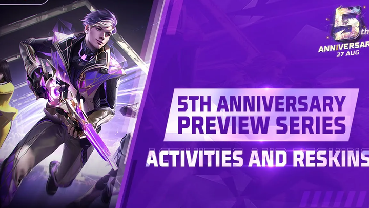 กิจกรรมและสกิน FF5thAnniversary Garena Free Fire