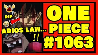 😭 LA MUERTE DE TRAFALGAR LAW... 😭 *SÁDICO Y TRISTE* 😱 | One Piece #1063 - Análisis y Review