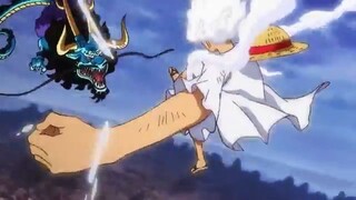 Luffy Gear 5 vs Kaido.The Emperor of the Sea gasp at Joyboy's freestyle power