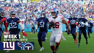 Tennessee Titans vs. New York Giants | Week 1 2022 Game Highlights