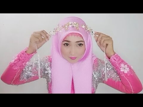 TUTORIAL HIJAB PESTA KEBAYA HIJAB SEGI EMPAT ORGANZA CREPE