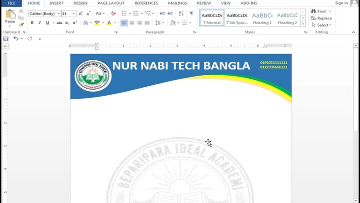 MS Word Tutorial_ How to Make Letterhead Design in Microsoft Word 2025 _ MS Word
