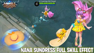 NANA SUNDRESS SPECIAL SKIN FULL SKILL EFFECTS - TERNYATA WORTH UNTUK DI BELI GUYS! EFEK NYA MANTUL