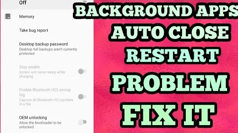 AUTO BACKGROUND APPS CLOSE RECENT APPS AUTO RESTART PROBLEM SOLVED FIX IT  RECENTS APP AUTO CLOSE PRO - Bilibili