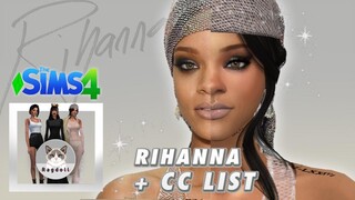 SIMS 4 | CAS | Rihanna's sim 🎤😘 and Satisfying CAS build + CC list