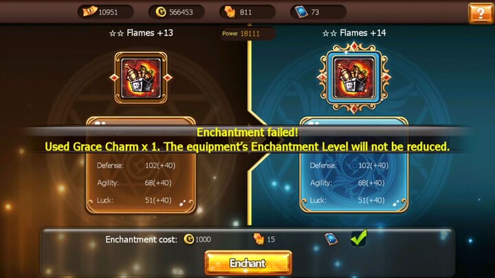 Enchanting +13 to +14 😁