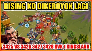 RISING KINGDOM DIKEROYOK LAGI DI KINGSLAND !! WAR KVK 3425 VS 3426 3427 3428 ROK