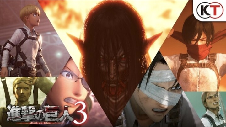 เกม『ผ่าพิภพไททัน 3』PV ตัวที่สองอย่างเป็นทางการ & วิดีโอสาธิตการเล่นจริง