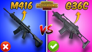 M416 vs G36C WHICH ONE IS BETTER?!? (PUBG MOBILE) Ultimate Weapon Comparison Guide/Tutorial