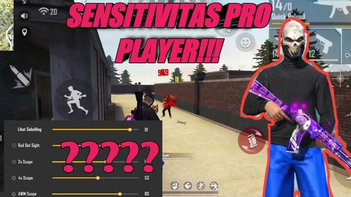 RAHASIA SENSITIVITAS PRO PLAYER FREEFIRE!!! MUDAH HEADSHOT!! IRI BILANG BOS