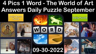 4 Pics 1 Word - The World of Art - 30 September 2022 - Answer Daily Puzzle + Bonus Puzzle