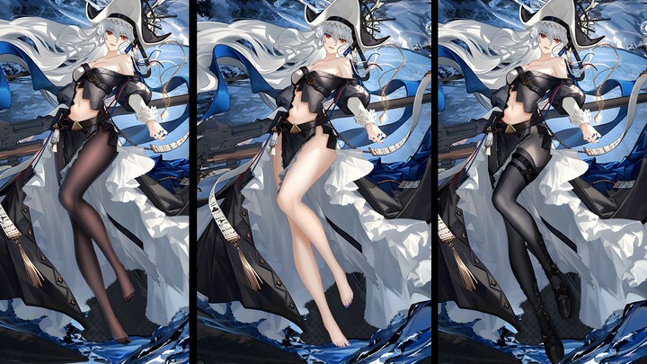 [Arknights] Shark-shark barefoot in black stockings~