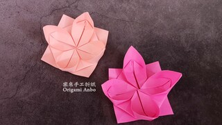 Origami ดอกบัวบาน, ขั้นตอนง่ายและง่ายต่อการเรียนรู้, ดอกไม้ Origami ทำด้วยมือ DIY